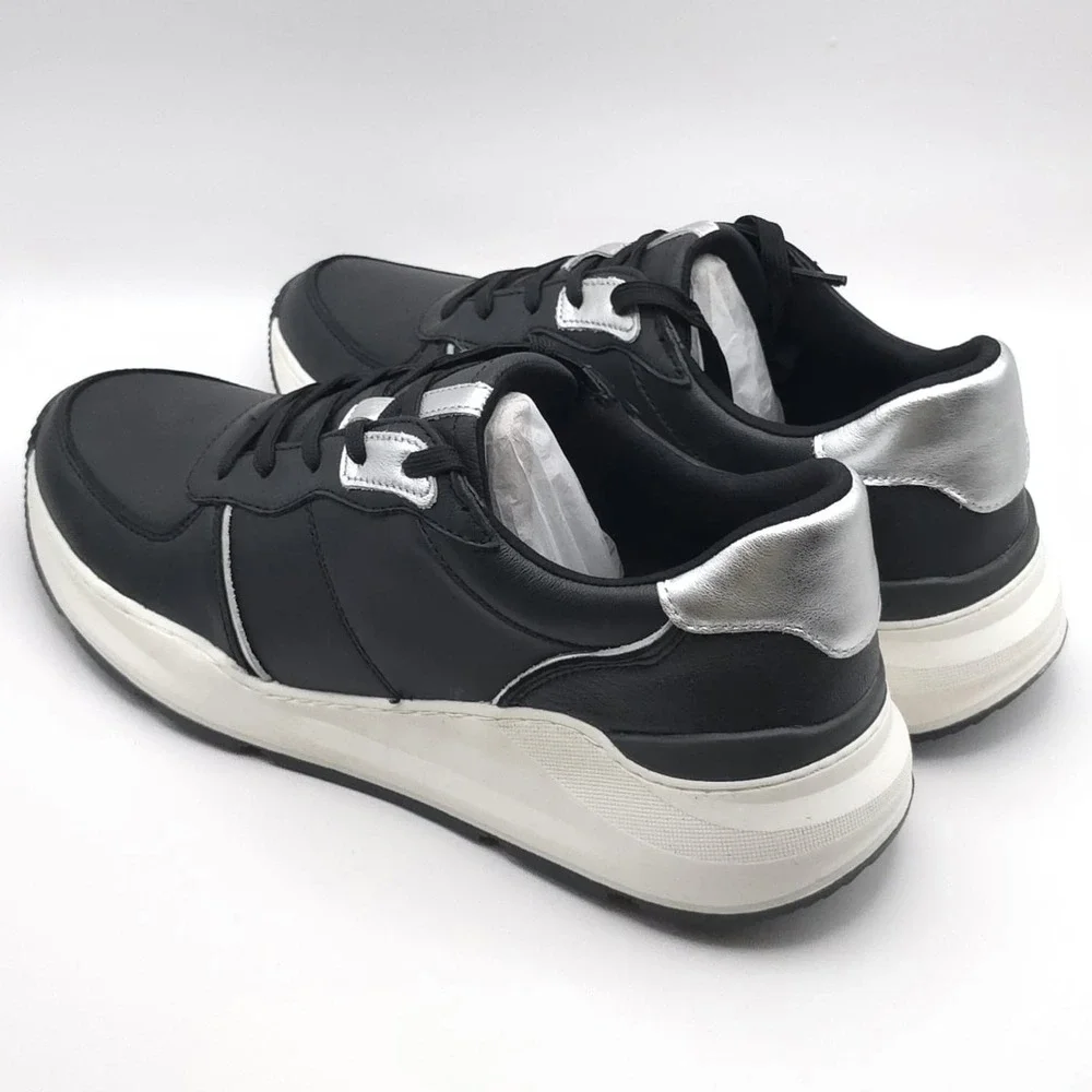 NATURALIZER New Blossom Black LEATHER Sneakers Men's 12M Comfort‎ Casual Shoes